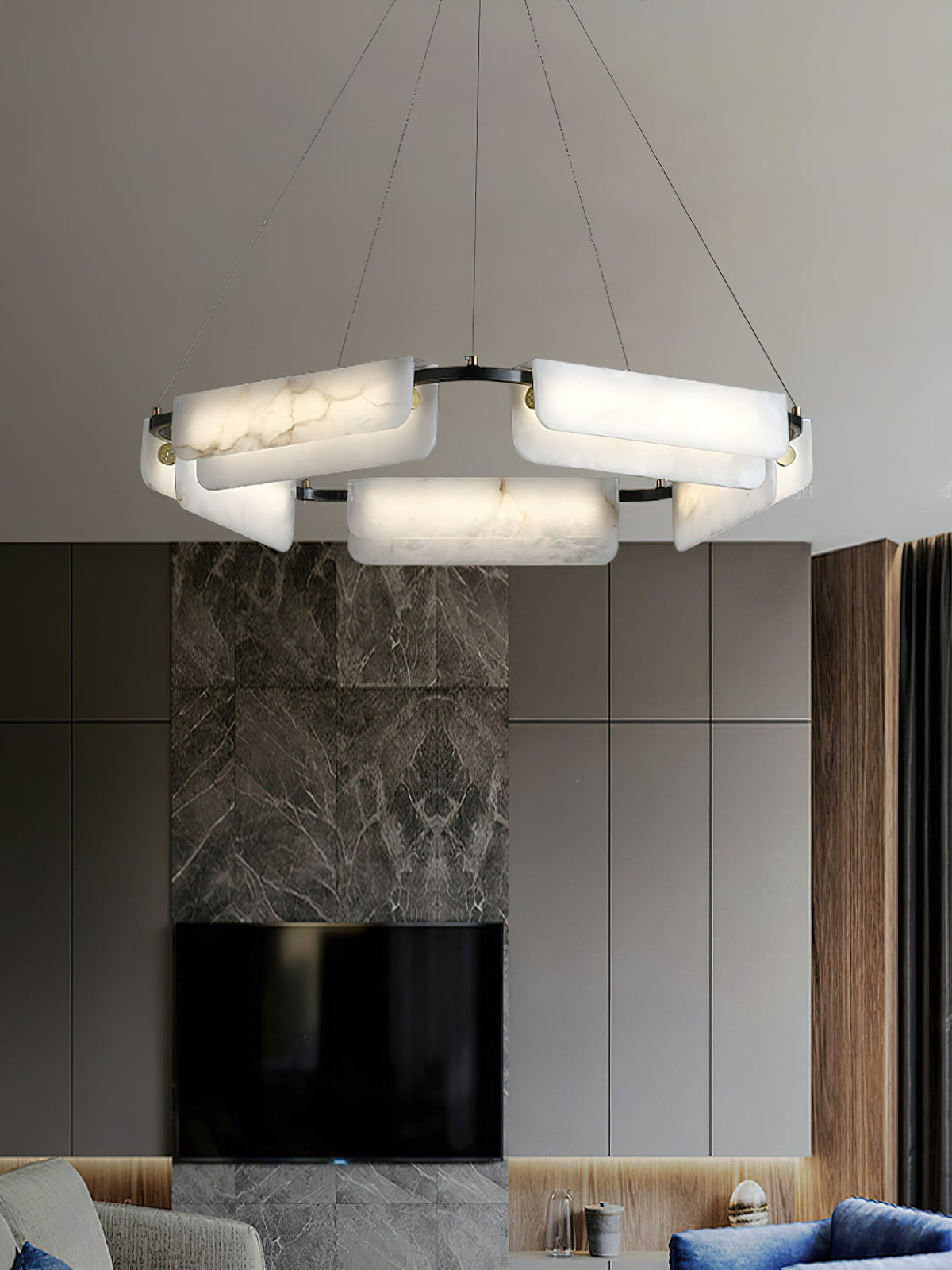 Eiruine Postmodern Luxury Alabaster Chandelier