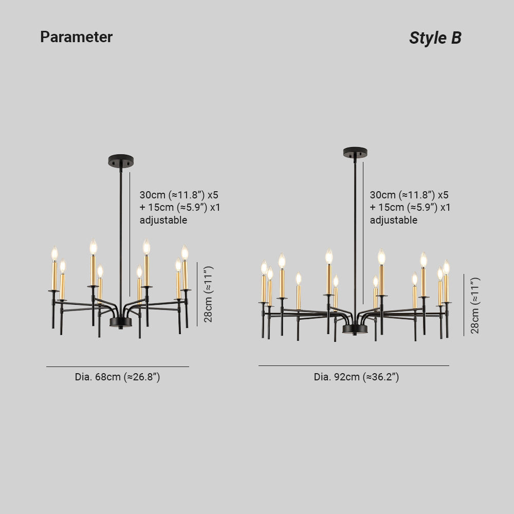Jarinedu Pendant Light Chandeliers Retro Industrial Living Room