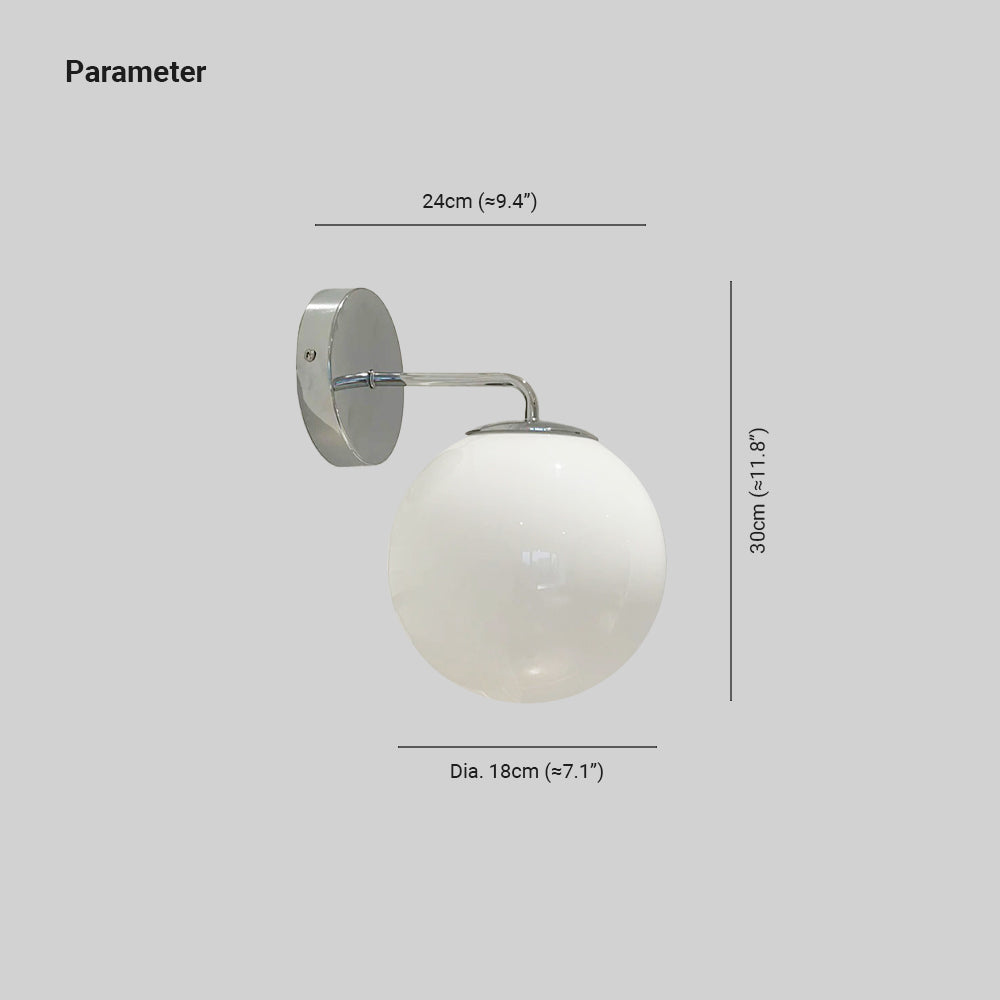 Casotamu Glass Indoor Wall Lamp French Bathroom Bedroom