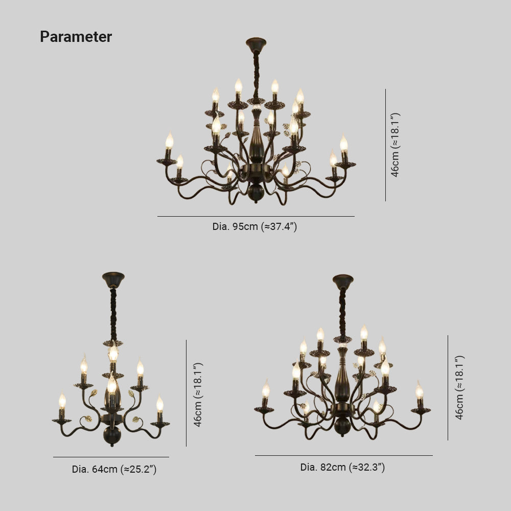 Cobubima Chandelier Rustic Glass Living Room Bedroom