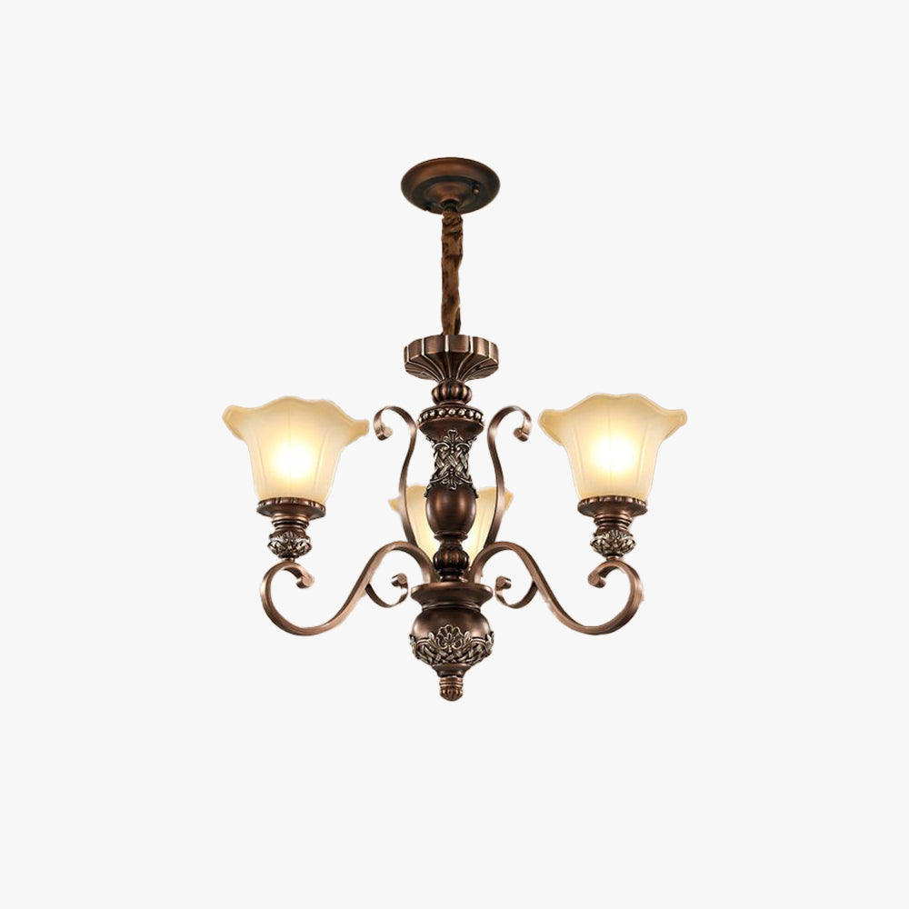 Nevitore Retro Flower Pendant Light Metal Glass Living Room Bedroom