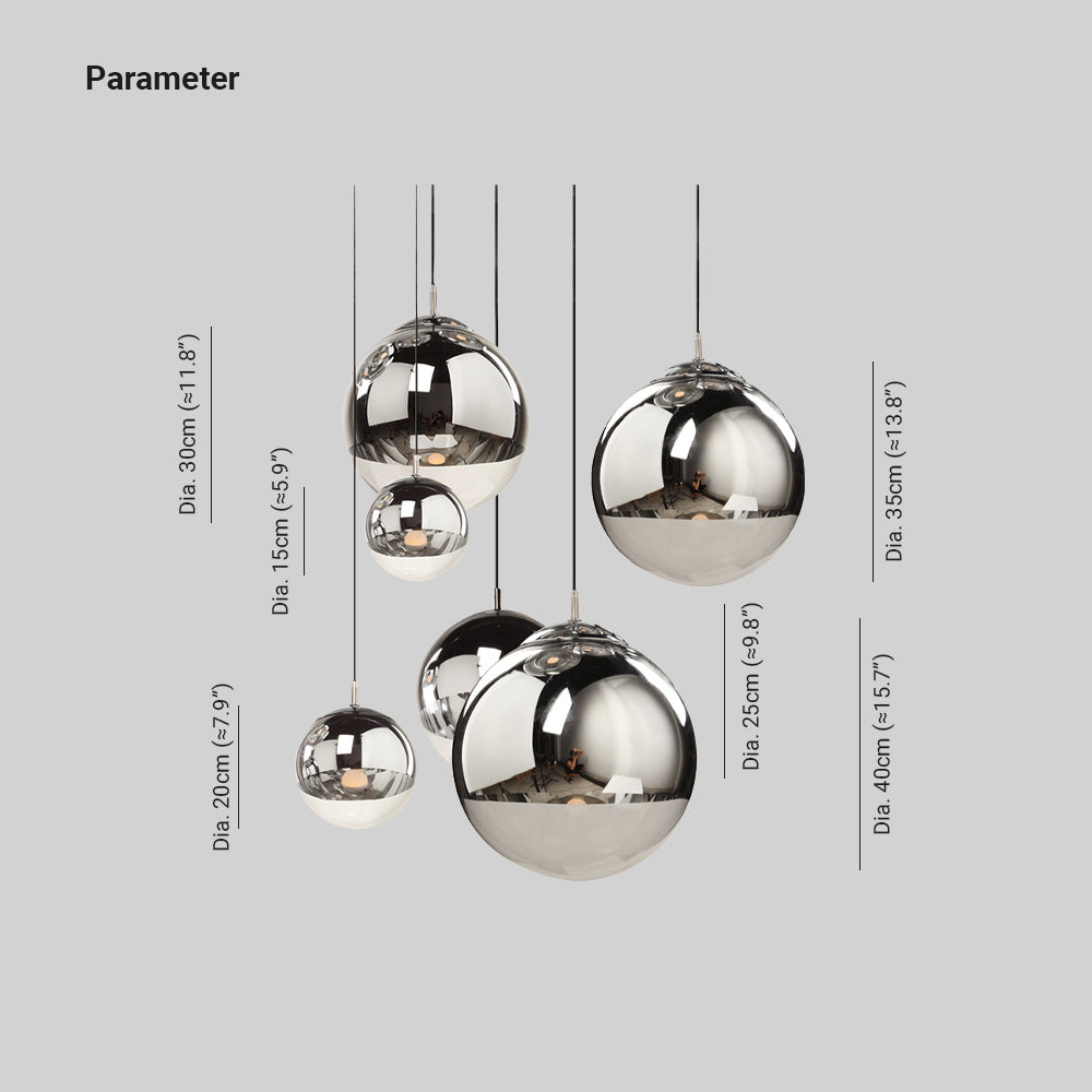 Telatuku Industrial Round Metal Glass Pendant Light Living Room