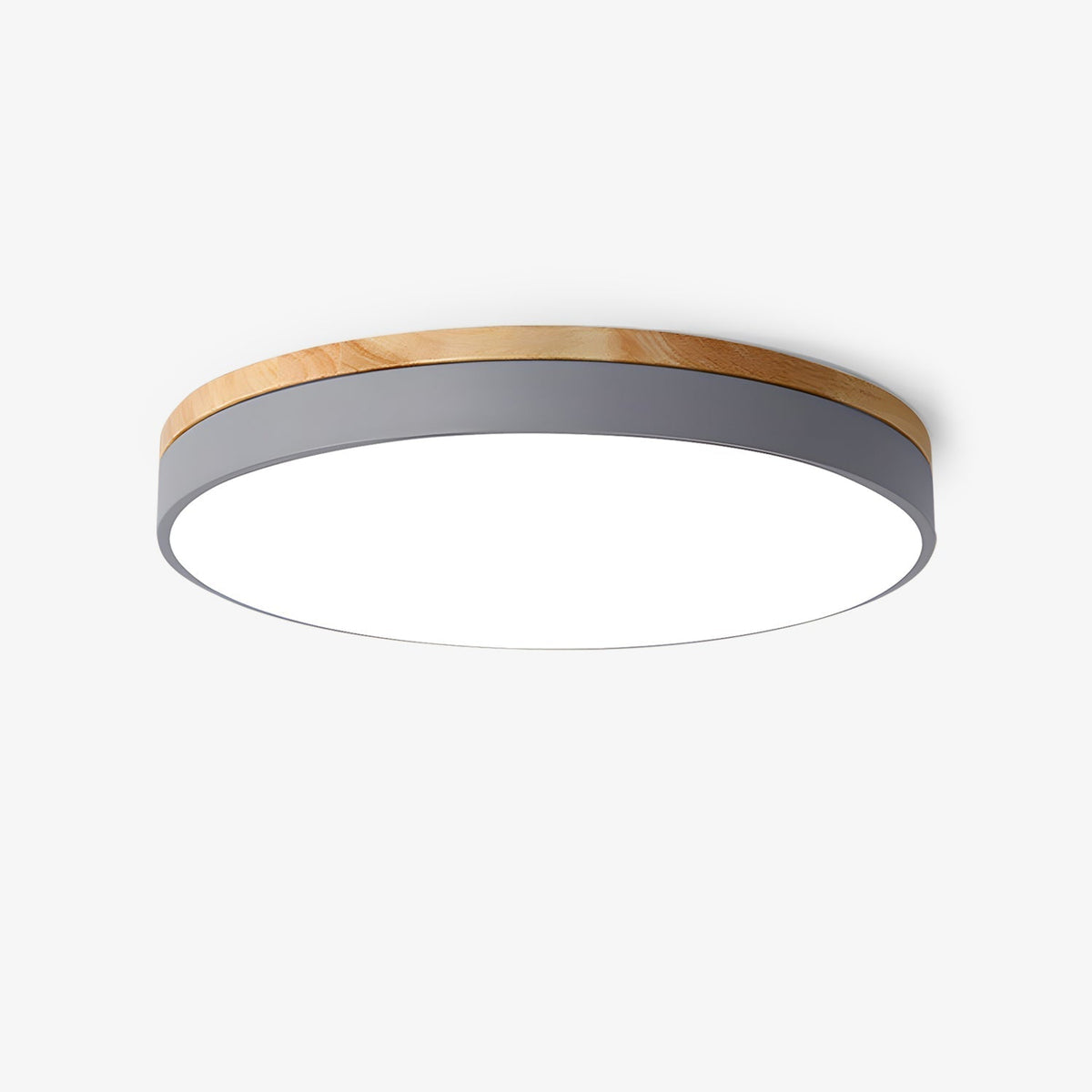 Mireth Ceiling Light Circular Wood Grey Modern Minimalist