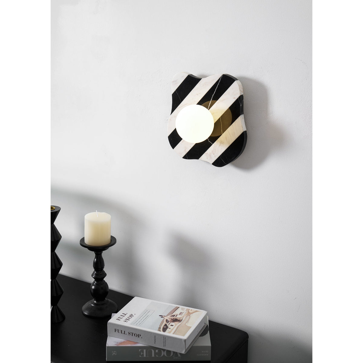 Eiroina Zebra Marble Glass Wall Lamp