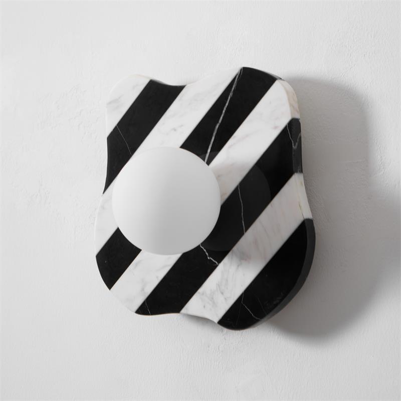 Eiroina Zebra Marble Glass Wall Lamp