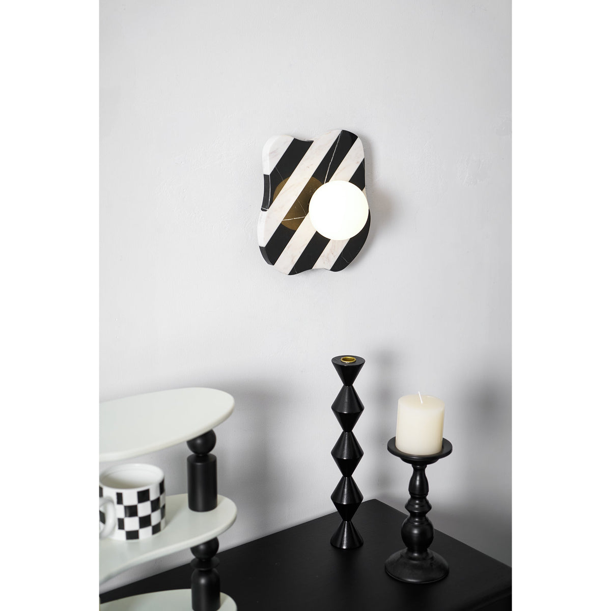 Eiroina Zebra Marble Glass Wall Lamp