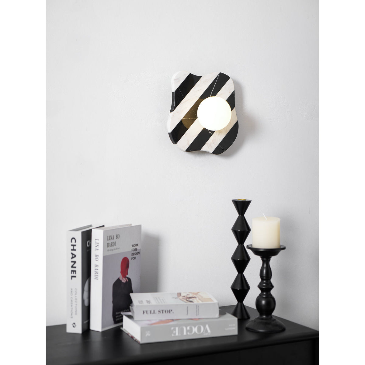 Eiroina Zebra Marble Glass Wall Lamp