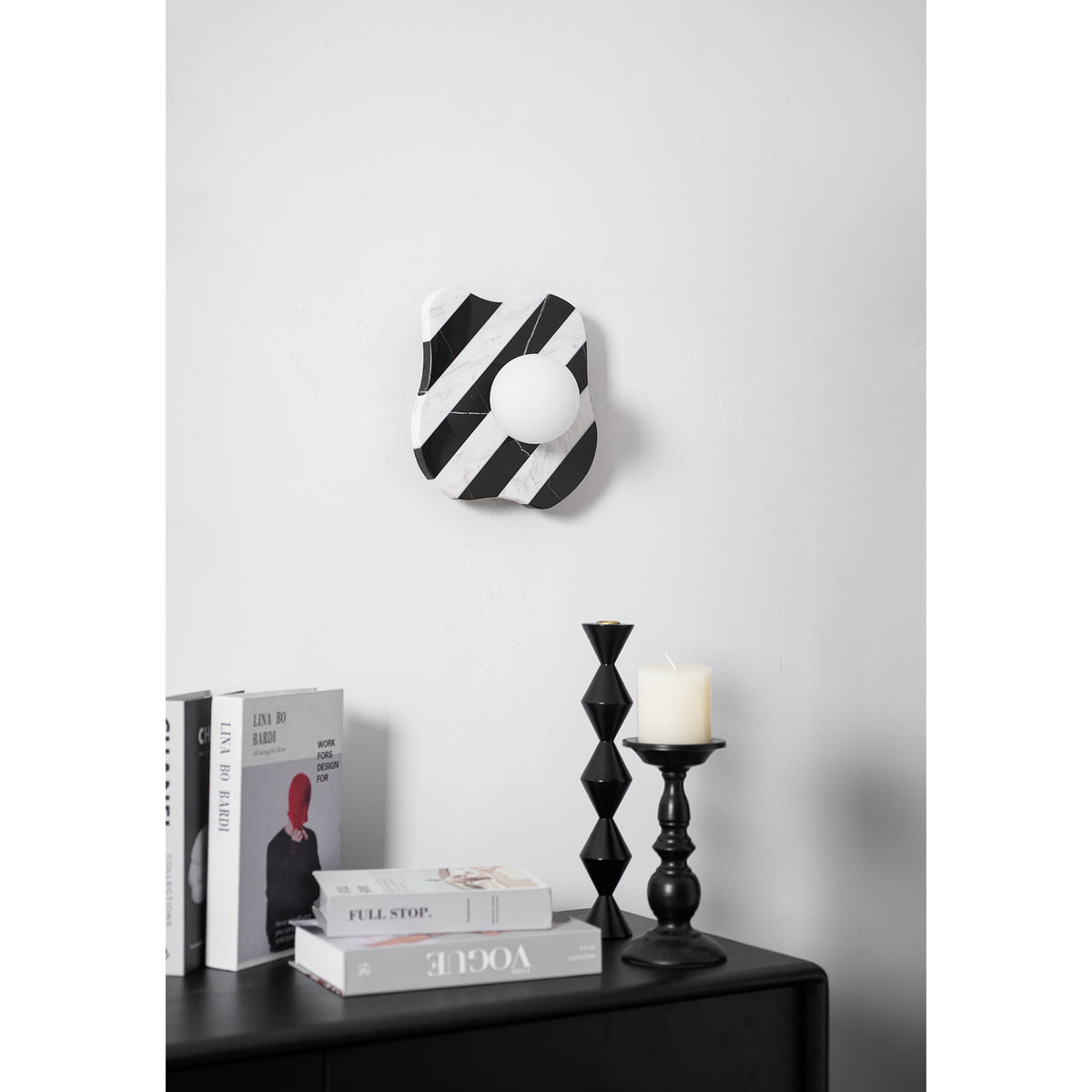 Eiroina Zebra Marble Glass Wall Lamp