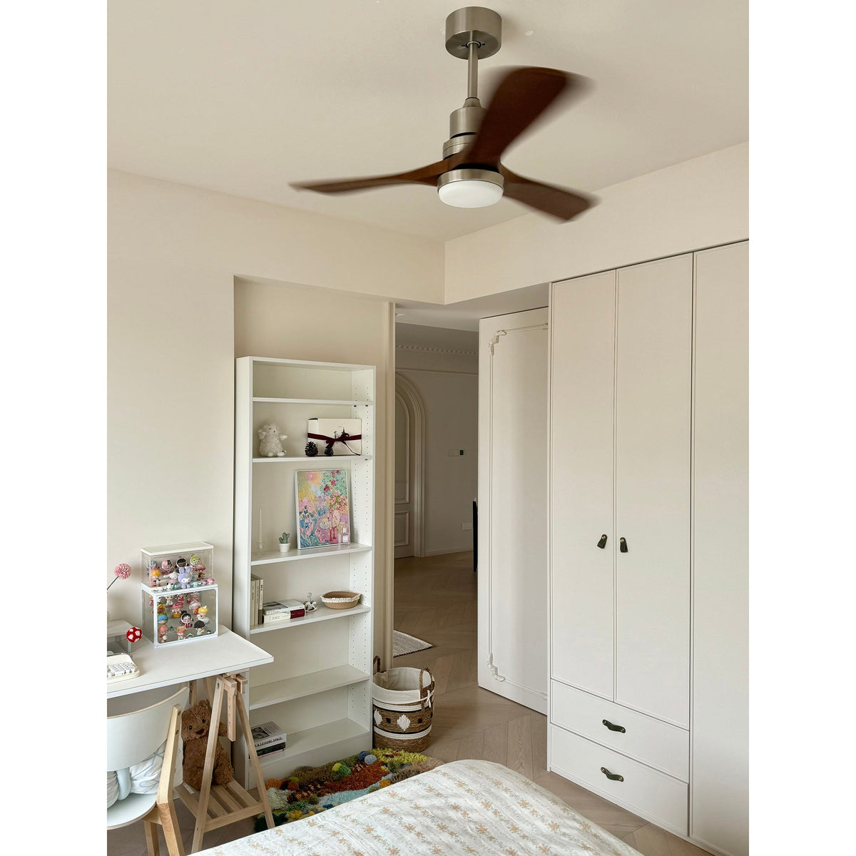 Sylirena Natural Wooden Fan Ceiling Light