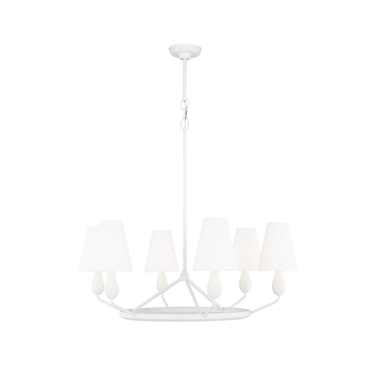 Solerira Vintage Industrial Brass Fabric Chandelier
