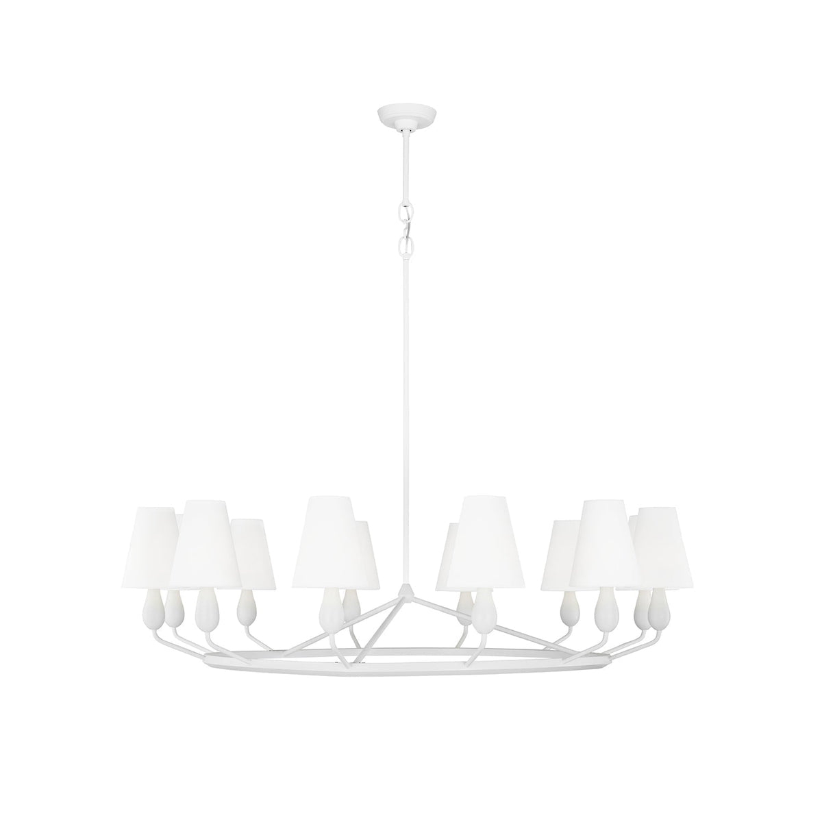 Solerira Vintage Industrial Brass Fabric Chandelier