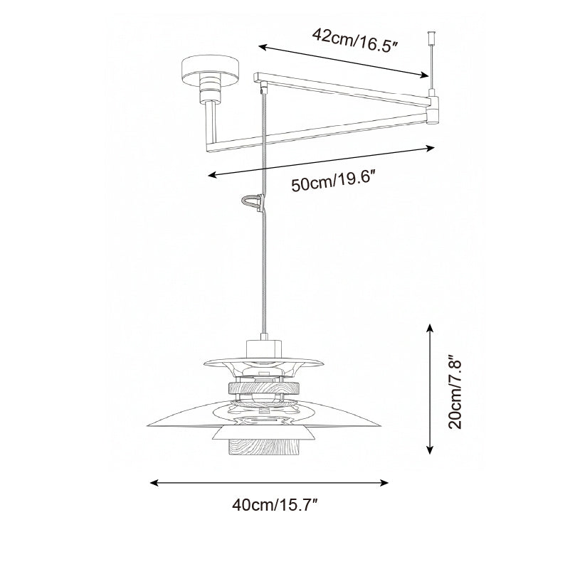 Calelette Swing Arm Pendant Lamp