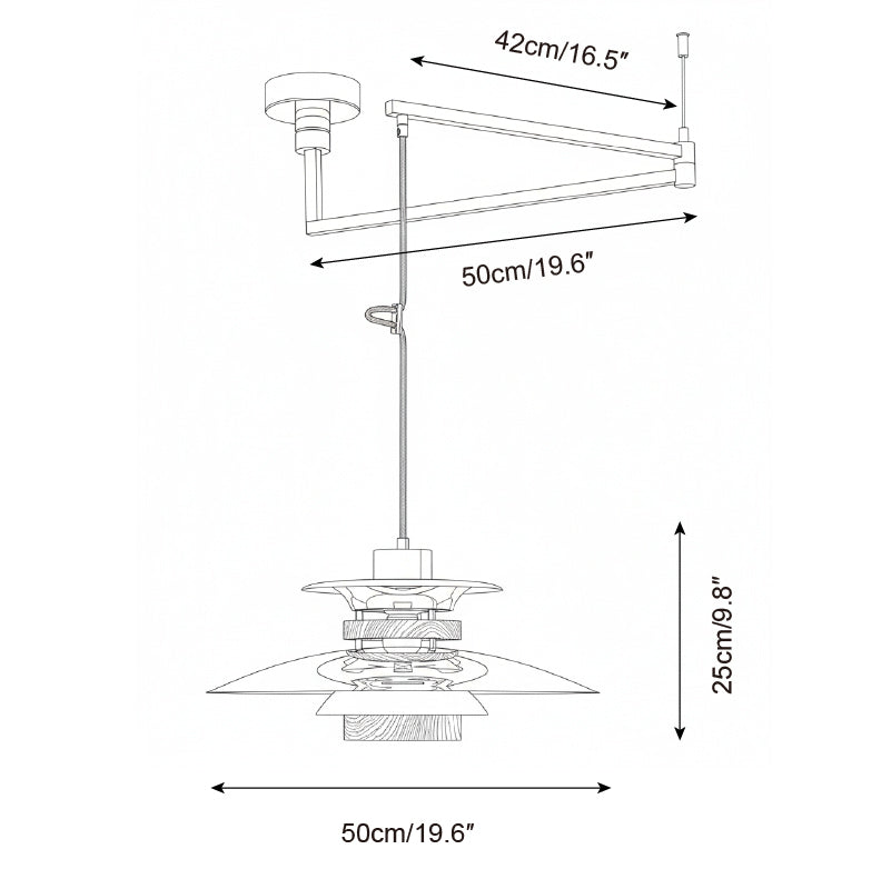 Calelette Swing Arm Pendant Lamp