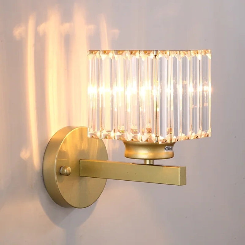 Mebavud Modern LED Crystal Wall Lamp Square, Round
