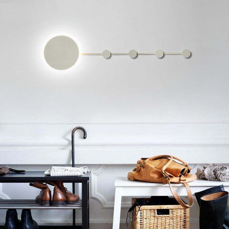 Zisabal LED Porch Wall Hanging Coat Rack Creative Wall Lamp