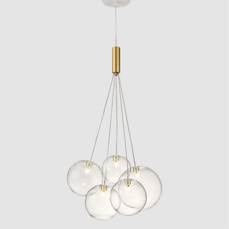 Karomen Glass Globe Bubble Pendant Light LED Stary