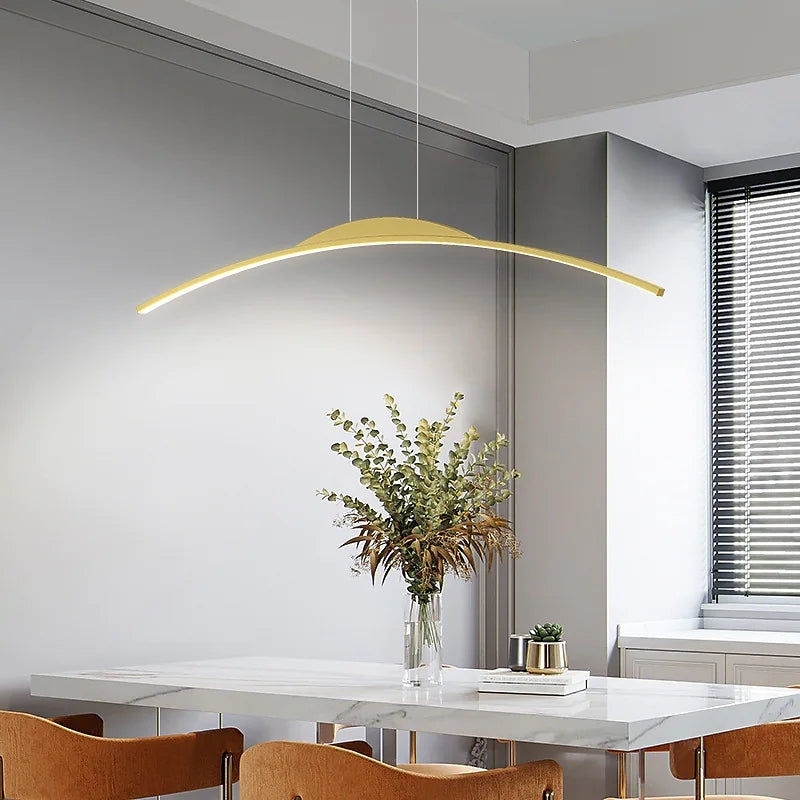 Xeli Minimalist Linear Remote Control Pendant Light-Neutral Decor