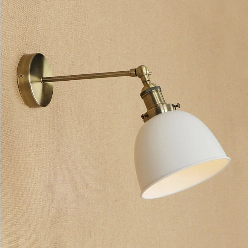 Wisutad Hanging Wall Lamp Retro/Vintage, Metal/LED, Black/White/Gray, Bedroom