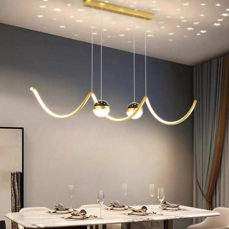 Sopebok Nordic Globe Wavy Metal/ Pendant Light