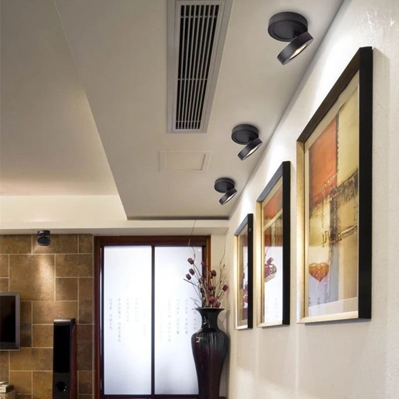Holeter Modern Ceiling lighting Round, Novak Flush Mount, White/Black, Kitchen