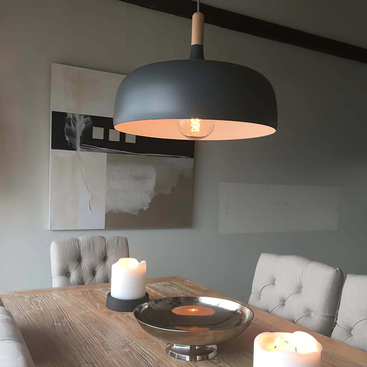 Fedilame Modern Pendant Light Dome Macaron Dining Room