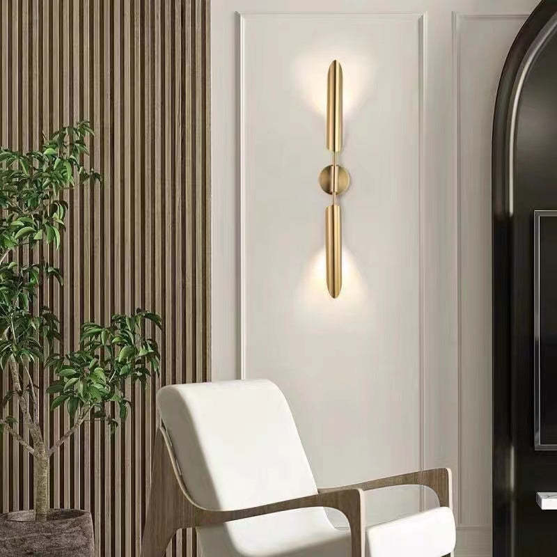 Zorva Wall Lamp Luxury Double-head Golden Scabbard-Neutral Decor