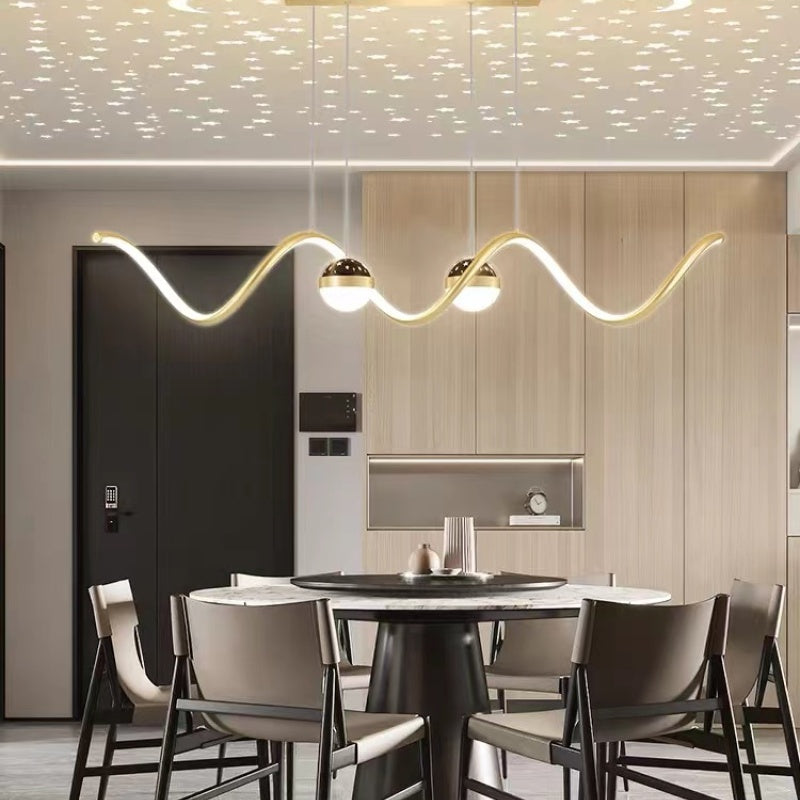 Sopebok Nordic Globe Wavy Metal/ Pendant Light