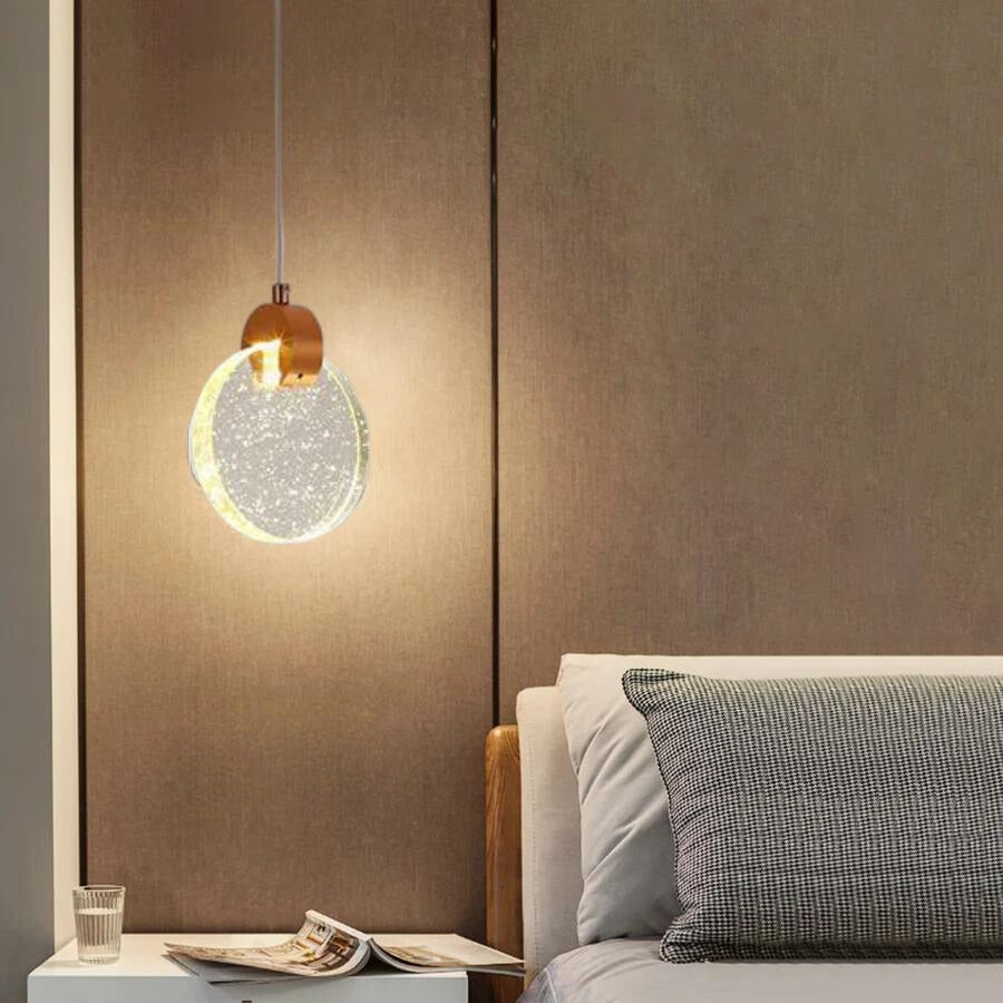 Devikir Luxury Circular Ripple Round Crystal Golden Chandelier