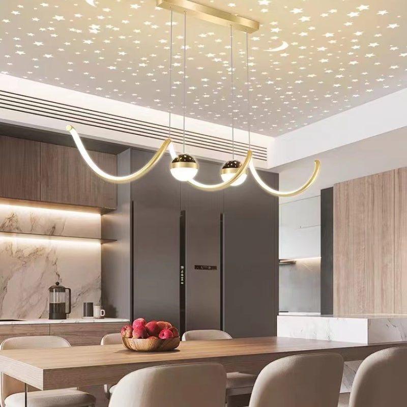 Sopebok Nordic Globe Wavy Metal/ Pendant Light
