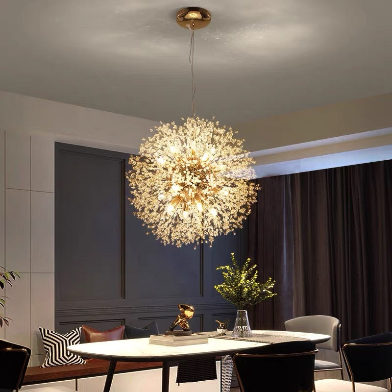 Wagebor Elegant Dandelion Minimalist Luxury Pendant Light, Gold/Chorme