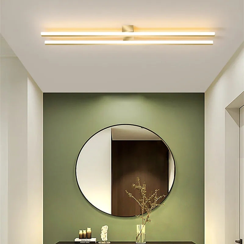 Lusomok Modern Minimaliste Flush Mount Ceiling Light, Double-Linear