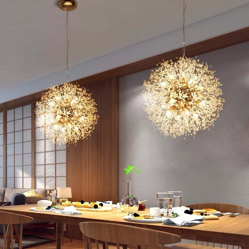 Wagebor Elegant Dandelion Minimalist Luxury Pendant Light, Gold/Chorme