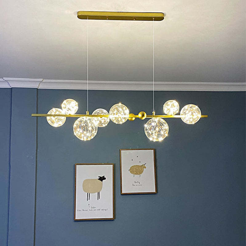 Husotim Art Deco Luminous Sphere Cluster Glass Pendant Light