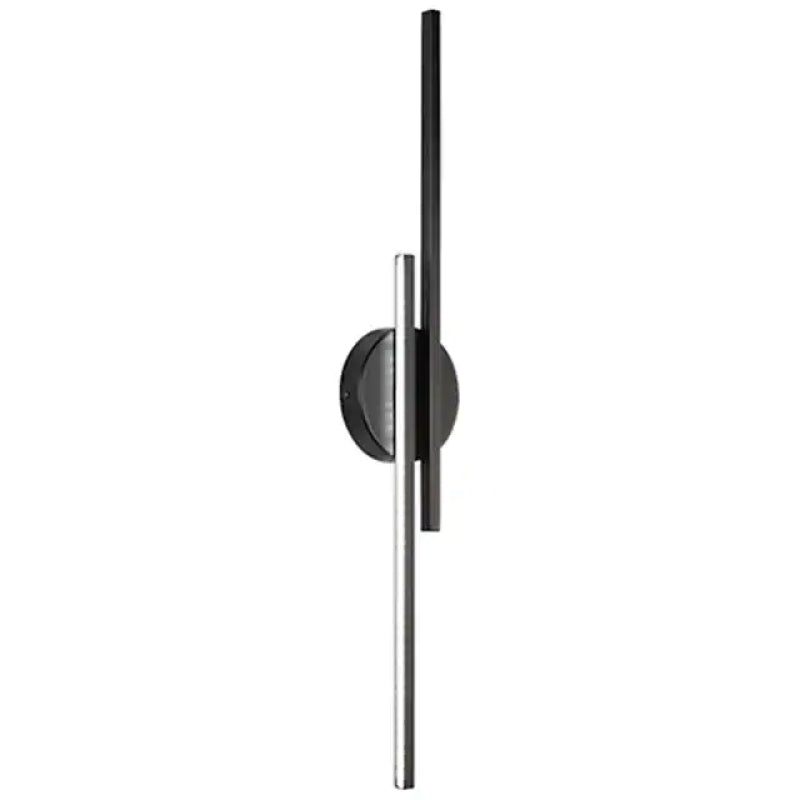 Noviq Modern Nordic Disc/Linear LED Wall Lamp, Black/White-Neutral Decor