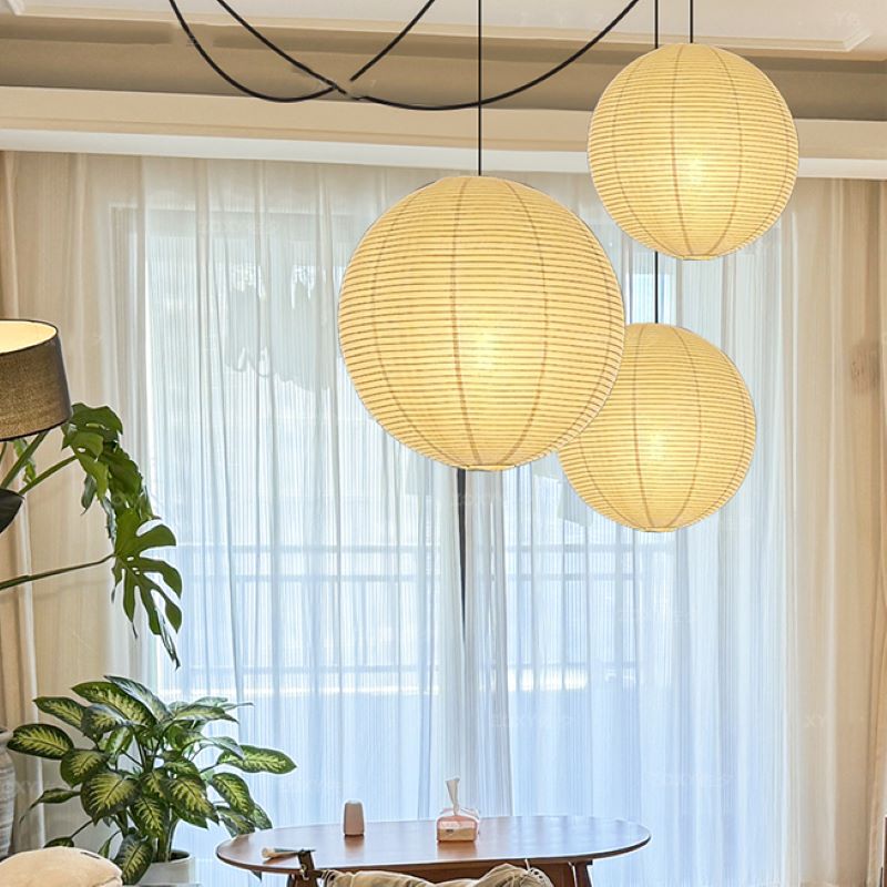 Hopakudi Pendant Light Wabi-sabi Globe Paper
