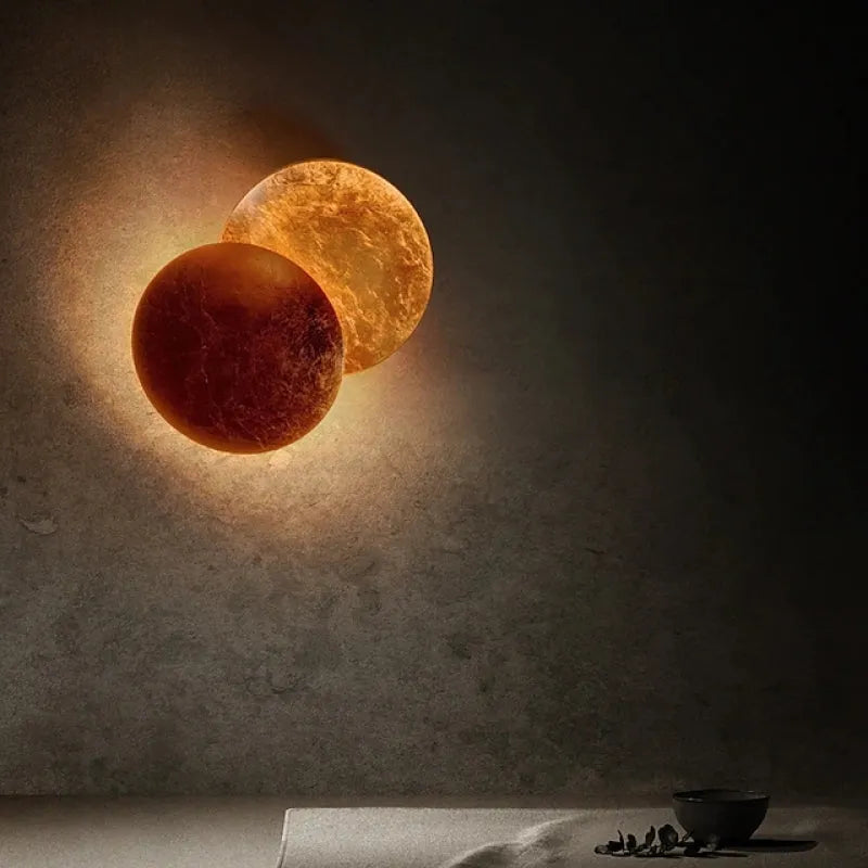 Gutekal Modern Minimalist Round Moon Eclipse Wall Lamp