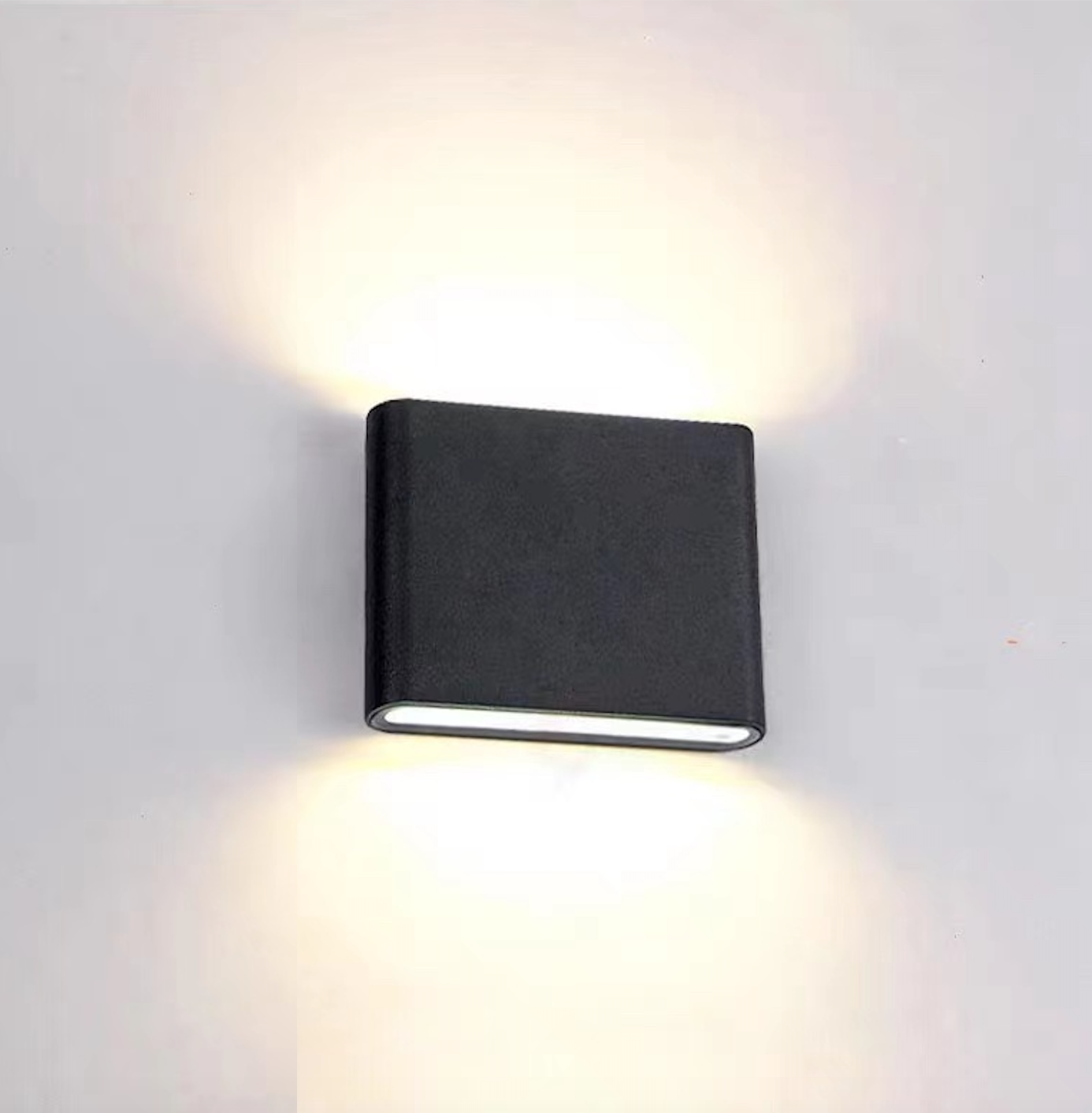 Orix Modern Rectagulart Waterproof Outdoor Wall Lamp, Black/White-Neutral Decor