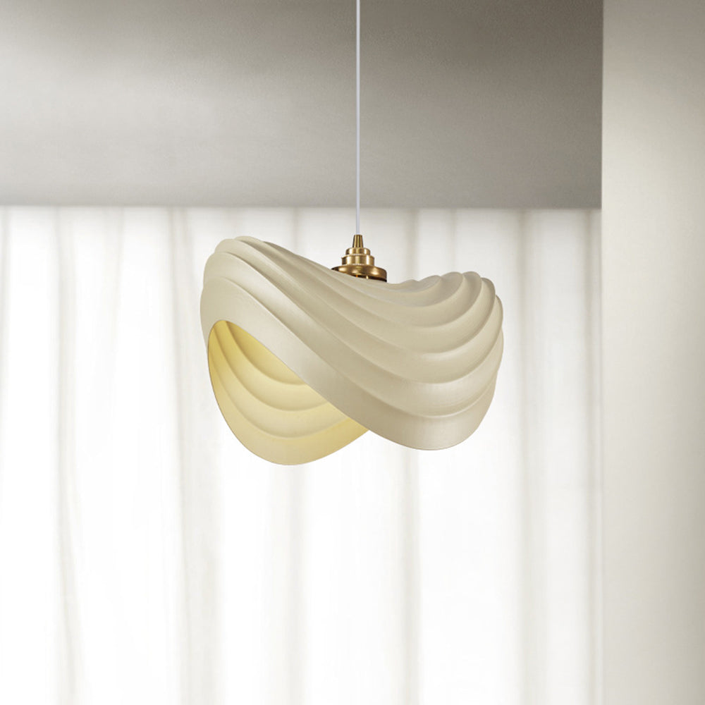 Civagak Wabi-Sabi Minimalisme Ripple Pendant Light, Resin&Metal