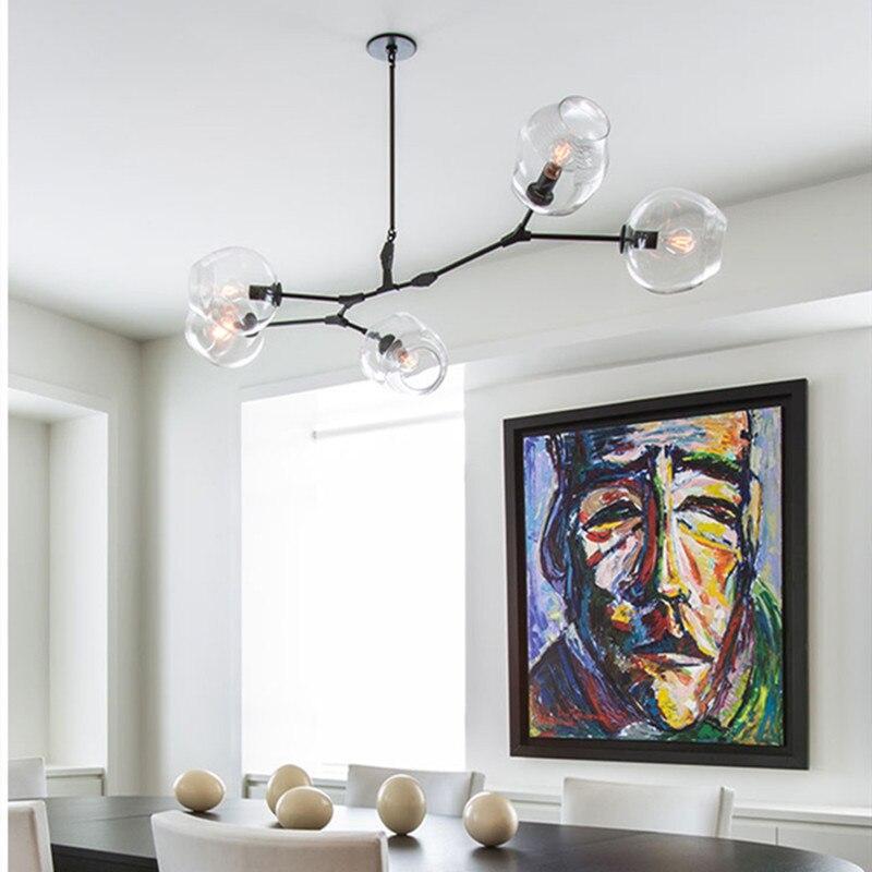 Zerin Nordic Modern Glass Pendant Light Clear Bubble-Neutral Decor