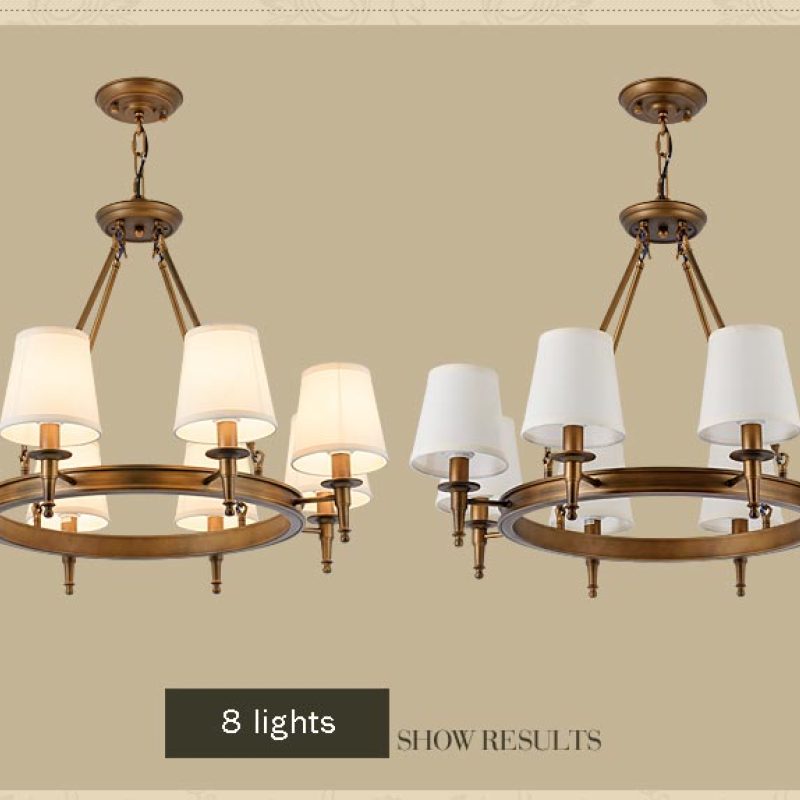 Nelevum vintage Ring Metal/Fabric Chandelier, Black/Copper