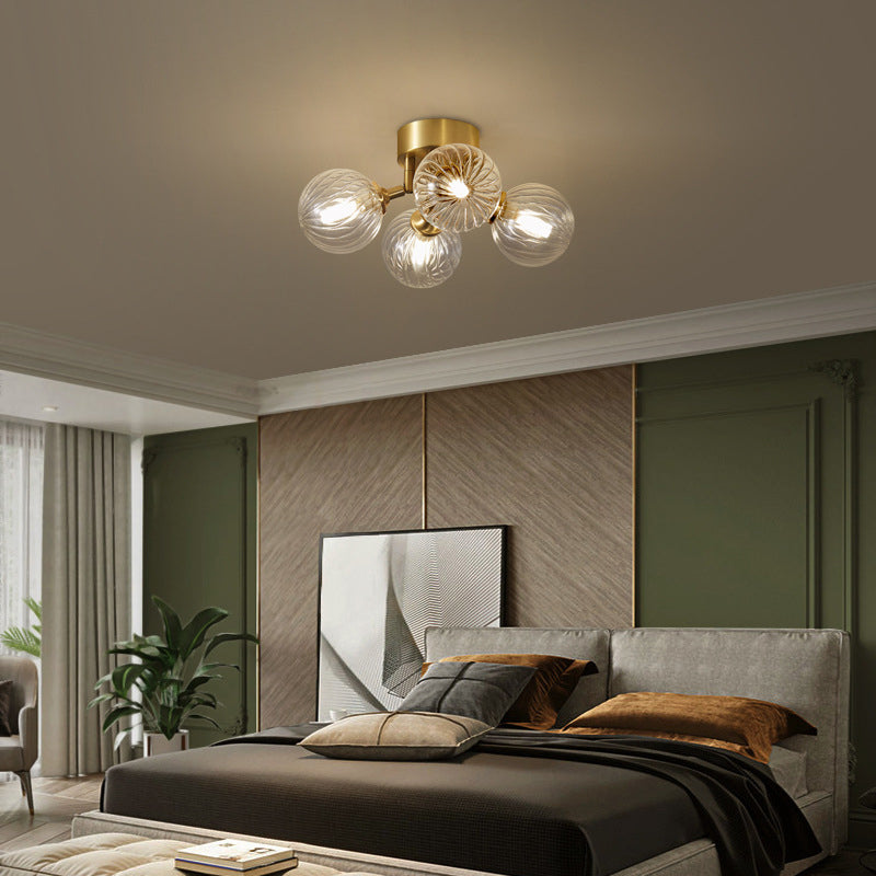 Puruler Modern Clear Bubble Glass Ceiling Light