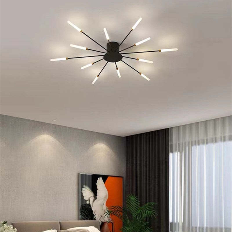 Kovon Flush-Mount Ceiling Light Fireworks, Black/Gold-Neutral Decor