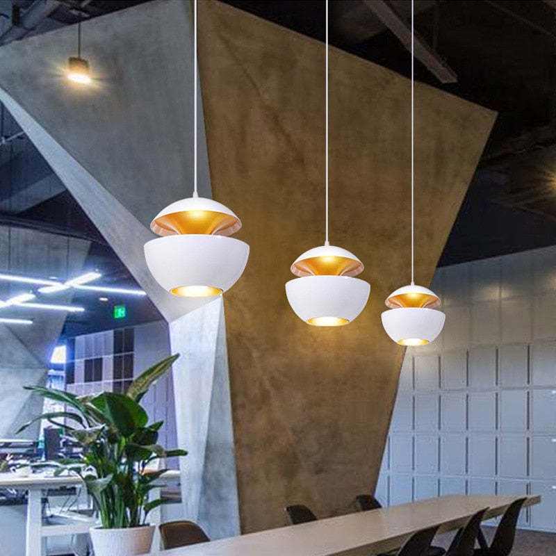 Mikirak Metal Modern Pendant Light, Black / White