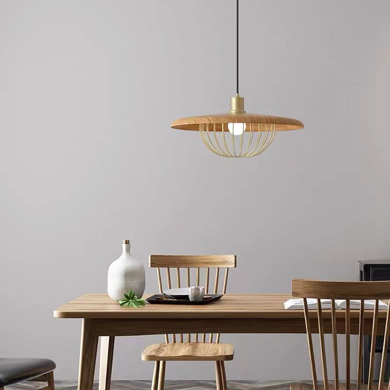 Gasomek Modern Nordic Dome Pendant Light, Gold/Brown/Grey/Brown/Wood