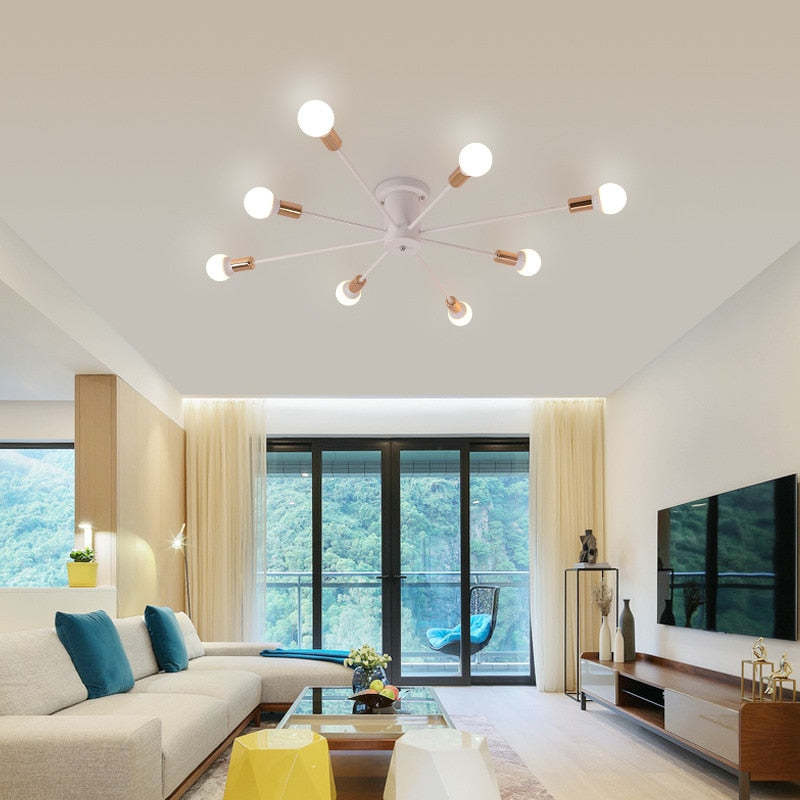 Koledal Modern Simple Flush Mount Ceiling Light, 6/8/10 Heads