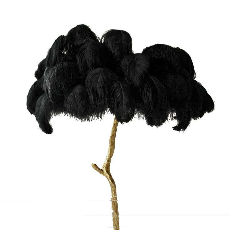 Salenor Nordic Luxury Unique Ostrich Feather Floor Lamp/Table Lamp-Neutral Decor
