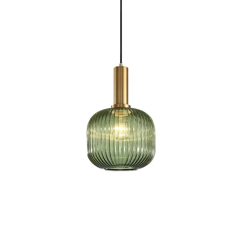 Barolir Pendant Light Crystal, Moru Glass, Cognac/Green/Grey, Kitchen Island