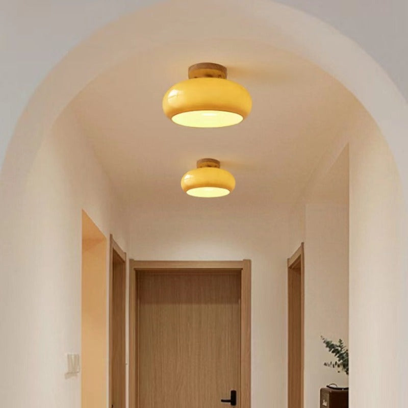 Velorn Ceiling Light Flush Mount Wood-Neutral Decor
