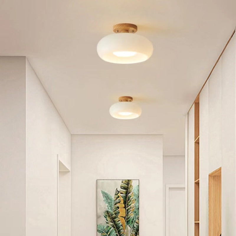Velorn Ceiling Light Flush Mount Wood-Neutral Decor