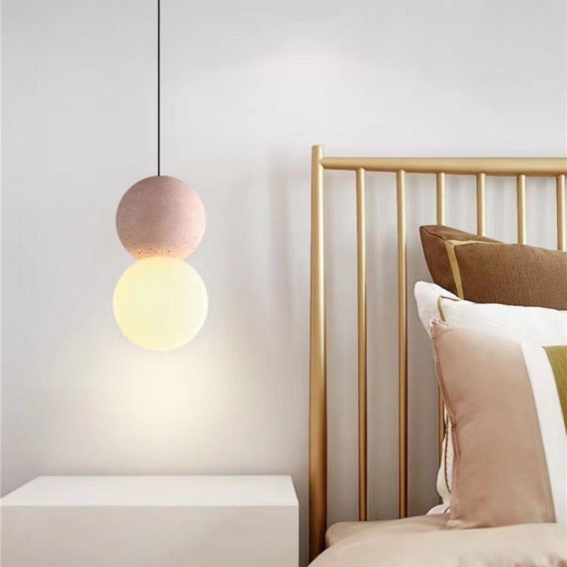 Jakuvom Modern LED Pendant Light Black Metal Bedroom Living Room